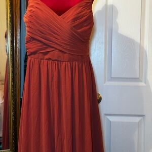 Elegant Rust Orange Women's Dress